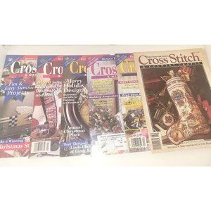 Lot of 6 - Vintage Better Homes & Gardens CROSS STITCH & NEEDLEWORK 1991 & 1998